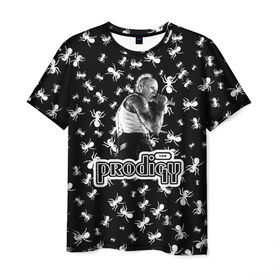 Мужская футболка 3D с принтом The Prodigy в Екатеринбурге, 100% полиэфир | прямой крой, круглый вырез горловины, длина до линии бедер | flint | keith | keith charles flint | prodigy | the prodigy | кит | кит чарльз флинт | продиджи | флинт
