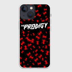 Чехол для iPhone 13 mini с принтом The Prodigy + Спина в Екатеринбурге,  |  | Тематика изображения на принте: die | flint | invaders must die | inviders | keith | keith charles flint | must | prodigy | the prodigy | кит | кит чарльз флинт | продиджи | флинт