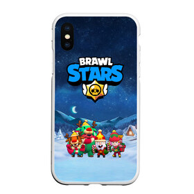 Чехол для iPhone XS Max матовый с принтом Новогодний Brawl Stars в Екатеринбурге, Силикон | Область печати: задняя сторона чехла, без боковых панелей | brawl stars | brawl stars 8 bit | brawl stars crow | brawl stars crow phoenix | brawl stars l | brawl stars leon | brawl stars leon shark | brawl stars nita | brawl stars robot spike | brawl stars spike | бравл старс | бравла старс | браво с