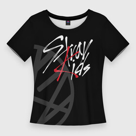 Женская футболка 3D Slim с принтом Stray Kids в Екатеринбурге,  |  | 3racha | i.n | jyp nation | k pop | kpop | skz | stray kids | к поп | кпоп | ли ноу | скз | страй кидс | стрэй кидс | сынмина | уджин | феликса | хана | хёнджина | чана | чанбина