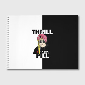 Альбом для рисования с принтом Thrill pill в Екатеринбурге, 100% бумага
 | матовая бумага, плотность 200 мг. | Тематика изображения на принте: pill | thrill | thrill pill | пилл | тимур самедов | трилл | трилл пилл