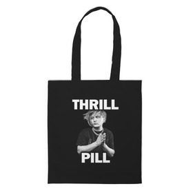 Шоппер 3D с принтом Thrill pill в Екатеринбурге, 100% полиэстер | Плотность: 200 г/м2; Размер: 34×35 см; Высота лямок: 30 см | pill | thrill | thrill pill | пилл | тимур самедов | трилл | трилл пилл