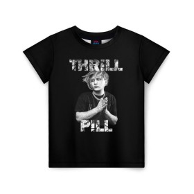 Детская футболка 3D с принтом Thrill pill в Екатеринбурге, 100% гипоаллергенный полиэфир | прямой крой, круглый вырез горловины, длина до линии бедер, чуть спущенное плечо, ткань немного тянется | pill | thrill | thrill pill | пилл | тимур самедов | трилл | трилл пилл