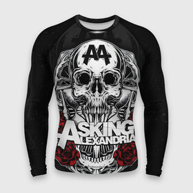 Мужской рашгард 3D с принтом Asking Alexandria в Екатеринбурге,  |  | asking alexandria | аскинг александриа | группы | метал | музыка | рок | хэви метал | электроникор