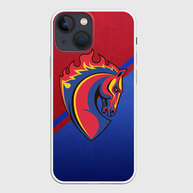 Чехол для iPhone 13 mini с принтом Конь в Екатеринбурге,  |  | cska | fc cska | pfc cska | конь | красно синие | пфк цска | россия | рпл | рфпл | рфс | фк цска | футбол | цска