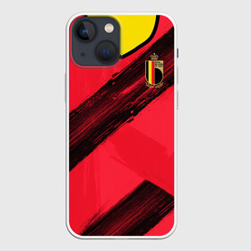 Чехол для iPhone 13 mini с принтом Belgium home EURO 2020 в Екатеринбурге,  |  | Тематика изображения на принте: belgium | champion | championship | euro | tdrfifa19 | uefa | евро | уефа | чемпиона европы