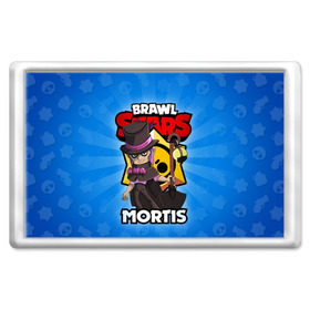 Магнит 45*70 с принтом BRAWL STARS MORTIS в Екатеринбурге, Пластик | Размер: 78*52 мм; Размер печати: 70*45 | Тематика изображения на принте: brawl stars | brawl stars mortis | brawler | mortis | бравл старз | бравлер | мортис