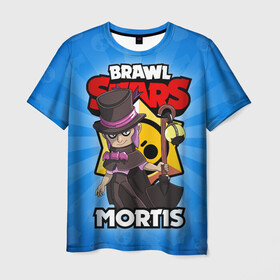 Мужская футболка 3D с принтом BRAWL STARS MORTIS в Екатеринбурге, 100% полиэфир | прямой крой, круглый вырез горловины, длина до линии бедер | brawl stars | brawl stars mortis | brawler | mortis | бравл старз | бравлер | мортис