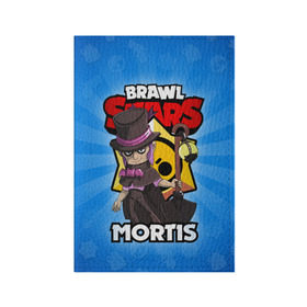 Обложка для паспорта матовая кожа с принтом BRAWL STARS MORTIS в Екатеринбурге, натуральная матовая кожа | размер 19,3 х 13,7 см; прозрачные пластиковые крепления | brawl stars | brawl stars mortis | brawler | mortis | бравл старз | бравлер | мортис