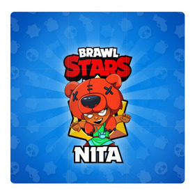 Магнитный плакат 3Х3 с принтом BRAWL STARS NITA в Екатеринбурге, Полимерный материал с магнитным слоем | 9 деталей размером 9*9 см | Тематика изображения на принте: brawl stars | brawl stars nita | brawler | nita | бравл старз | бравлер | нита