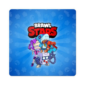 Магнит виниловый Квадрат с принтом BRAWL STARS в Екатеринбурге, полимерный материал с магнитным слоем | размер 9*9 см, закругленные углы | 8 bit | 8 бит | brawl stars | brawler | emz | leon | nita | бравл старз | бравлер | леон | нита | эмз