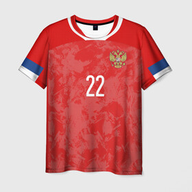 Мужская футболка 3D с принтом Dzyuba home EURO 2020 в Екатеринбурге, 100% полиэфир | прямой крой, круглый вырез горловины, длина до линии бедер | championship | cup | dzyuba | russia | tdrfifa19 | world | артем | дзюба | европы | мира | мундиаль | россия | чемпионат
