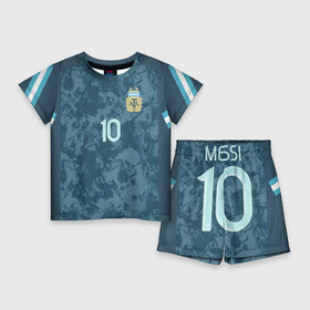 Детский костюм с шортами 3D с принтом Messi away Copa America 2020 в Екатеринбурге,  |  | Тематика изображения на принте: barcelona | champions | league | lionel | messi | spain | tdrfifa19 | барселона | испания | лига | лионель | месси | чемпионов