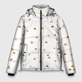 Мужская зимняя куртка 3D с принтом Эчпочмачно в Екатеринбурге, верх — 100% полиэстер; подкладка — 100% полиэстер; утеплитель — 100% полиэстер | длина ниже бедра, свободный силуэт Оверсайз. Есть воротник-стойка, отстегивающийся капюшон и ветрозащитная планка. 

Боковые карманы с листочкой на кнопках и внутренний карман на молнии. | Тематика изображения на принте: казань | татар | татарин | татарка | татарстан | татары | чак чак | чакчак | эчпочмак | эчпочмачно