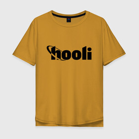 Мужская футболка хлопок Oversize с принтом Силиконовая долина Hooli в Екатеринбурге, 100% хлопок | свободный крой, круглый ворот, “спинка” длиннее передней части | hbo | hooli | silicon valley | кремниевая долина | сериал | силиконовая долина