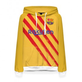 Женская толстовка 3D с принтом Barcelona 4-th kit 19-20 в Екатеринбурге, 100% полиэстер  | двухслойный капюшон со шнурком для регулировки, мягкие манжеты на рукавах и по низу толстовки, спереди карман-кенгуру с мягким внутренним слоем. | barcelona | champions | laliga | league | spain | барселона | испания | лига | месси | чемпионов