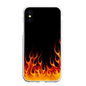 Чехол для iPhone XS Max матовый с принтом Пламя Old School в Екатеринбурге, Силикон | Область печати: задняя сторона чехла, без боковых панелей | burn | fire | костер | нарисованный | огня | огонь | олдскул | пламени | пламя | пожар | пылает | рисованный огонь | языки