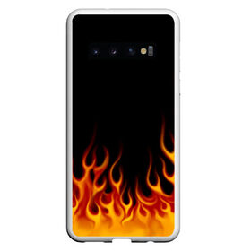Чехол для Samsung Galaxy S10 с принтом Пламя Old School в Екатеринбурге, Силикон | Область печати: задняя сторона чехла, без боковых панелей | burn | fire | костер | нарисованный | огня | огонь | олдскул | пламени | пламя | пожар | пылает | рисованный огонь | языки