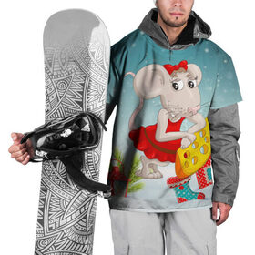 Накидка на куртку 3D с принтом Милая мышка с сыром в Екатеринбурге, 100% полиэстер |  | Тематика изображения на принте: 2020 | mouse | rat | годкрысы | годмыши | зима | зимняя | крыса | мороз | мышка | мышь | новогодняя | новый год | новый год 2020 | рождество | симолгода | снег | холод