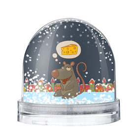 Снежный шар с принтом Мышка мечтает о сыре в Екатеринбурге, Пластик | Изображение внутри шара печатается на глянцевой фотобумаге с двух сторон | 2020 | mouse | rat | годкрысы | годмыши | зима | зимняя | крыса | мороз | мышка | мышь | новогодняя | новый год | новый год 2020 | рождество | симолгода | снег | холод
