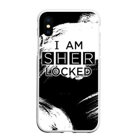 Чехол для iPhone XS Max матовый с принтом Sherlock в Екатеринбурге, Силикон | Область печати: задняя сторона чехла, без боковых панелей | 221b | bbc | benedict cumberbatch | john watson | mark gatiss | martin freeman | sherlock holmes | steven moffat | бейкер | джон ватсон | мориарти | стрит | шерлок