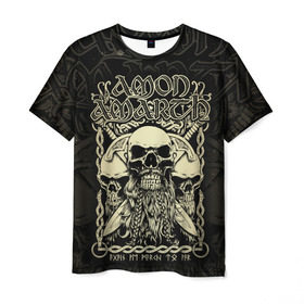 Мужская футболка 3D с принтом Amon Amarth в Екатеринбурге, 100% полиэфир | прямой крой, круглый вырез горловины, длина до линии бедер | amon amarth | metal | викинг метал | группы | дэт метал | метал | музыка | рок