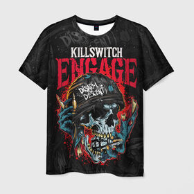 Мужская футболка 3D с принтом Killswitch Engage в Екатеринбурге, 100% полиэфир | прямой крой, круглый вырез горловины, длина до линии бедер | Тематика изображения на принте: killswitch engage | kse | metal | группы | метал | музыка | рок