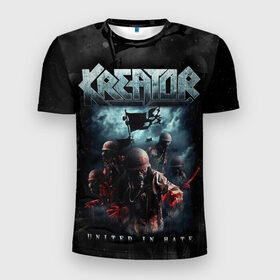 Мужская футболка 3D спортивная с принтом Kreator в Екатеринбурге, 100% полиэстер с улучшенными характеристиками | приталенный силуэт, круглая горловина, широкие плечи, сужается к линии бедра | kreator | metal | готик метал | группы | дэт метала | индастриал метал | метал | музыка | рок | трэш метал