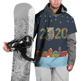 Накидка на куртку 3D с принтом Новый Год 2020 - год крысы в Екатеринбурге, 100% полиэстер |  | Тематика изображения на принте: 2020 | mouse | rat | годкрысы | годмыши | зима | зимняя | крыса | мороз | мышка | мышь | новогодняя | новый год | новый год 2020 | рождество | симолгода | снег | холод
