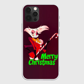 Чехол для iPhone 12 Pro Max с принтом Merry Christmas в Екатеринбурге, Силикон |  | Тематика изображения на принте: alastor | hazbin hotel | аластор | ангел пыли | вегги | мульт | ниффти | отель хазбин | сериал | сэр пентиус | том тренч | хаск | чарли | черри | энджел даст