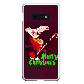 Чехол для Samsung S10E с принтом Merry Christmas в Екатеринбурге, Силикон | Область печати: задняя сторона чехла, без боковых панелей | alastor | hazbin hotel | аластор | ангел пыли | вегги | мульт | ниффти | отель хазбин | сериал | сэр пентиус | том тренч | хаск | чарли | черри | энджел даст