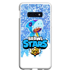 Чехол для Samsung S10E с принтом Brawl Stars Leon Shark в Екатеринбурге, Силикон | Область печати: задняя сторона чехла, без боковых панелей | 2020 | brawl | brawl stars | christmas | leon | new year | shark | stars | бравл старс | брол старс | зима | игра | леон | новогодний | новый год | рождество | снег | снежинки | шарк