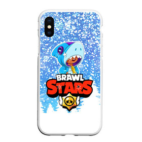 Чехол для iPhone XS Max матовый с принтом Brawl Stars Леон Шарк в Екатеринбурге, Силикон | Область печати: задняя сторона чехла, без боковых панелей | 2020 | brawl | brawl stars | christmas | leon | new year | shark | stars | бравл старс | брол старс | зима | игра | леон | новогодний | новый год | рождество | снег | снежинки | шарк