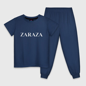 Детская пижама хлопок с принтом Zaraza в Екатеринбурге, 100% хлопок |  брюки и футболка прямого кроя, без карманов, на брюках мягкая резинка на поясе и по низу штанин
 | antibrand | brand | fashion | logo | street | style | zara | zaraza | антибренд | бренд | зара | зараза | лого | массмаркет | мода | стритстайл