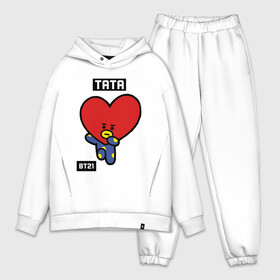 Мужской костюм хлопок OVERSIZE с принтом TATA BT21 в Екатеринбурге,  |  | bt21 | bts | chimmy | cooky | koya | love yourself. | mang | rj | shooky | tata | бт21 | бтс