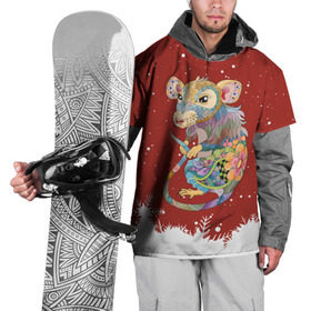 Накидка на куртку 3D с принтом Крыса 2020 в Екатеринбурге, 100% полиэстер |  | Тематика изображения на принте: 2020 | mouse | rat | годкрысы | годмыши | зима | зимняя | крыса | мороз | мышка | мышь | новогодняя | новый год | новый год 2020 | рождество | симолгода | снег | холод