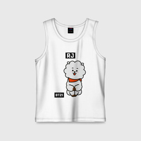 Детская майка хлопок с принтом RJ BT21 в Екатеринбурге,  |  | bt21 | bts | chimmy | cooky | koya | love yourself. | mang | rj | shooky | tata | бт21 | бтс