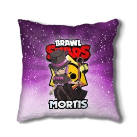 Подушка 3D с принтом BRAWL STARS MORTIS в Екатеринбурге, наволочка – 100% полиэстер, наполнитель – холлофайбер (легкий наполнитель, не вызывает аллергию). | состоит из подушки и наволочки. Наволочка на молнии, легко снимается для стирки | brawl stars | brawl stars mortis | brawler | mortis | бравл старз | бравлер | мортис