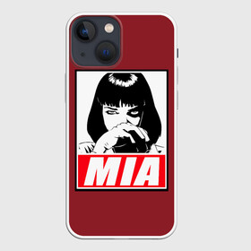 Чехол для iPhone 13 mini с принтом MIA в Екатеринбурге,  |  | pulp | pulp fiction | quentin tarantino | tarantino | квентин тарантино | кино | криминальное чтиво | тарантино | тарентино | торентино | торрентино | фильм | чтиво