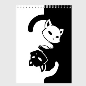 Скетчбук с принтом ДВА КОТА КУВЫРКАЮТСЯ в Екатеринбурге, 100% бумага
 | 48 листов, плотность листов — 100 г/м2, плотность картонной обложки — 250 г/м2. Листы скреплены сверху удобной пружинной спиралью | Тематика изображения на принте: black white | два кота кувыркаются | животные | котики | коты | черно белое