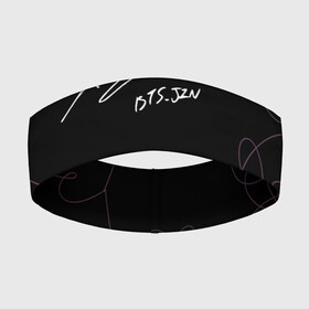 Повязка на голову 3D с принтом АВТОГРАФ JIN BTS в Екатеринбурге,  |  | bts | j hope | jimin | jin | jungkook | rm | signature. | suga | v | автограф | арэм | бтс | ви | джей хоуп | джин | чимин | чон чонгук | шуга