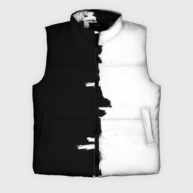 Мужской жилет утепленный 3D с принтом Черным по белому в Екатеринбурге,  |  | Тематика изображения на принте: black | white | белый | инь | чб | черный | янь