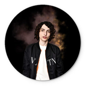 Коврик для мышки круглый с принтом finn wolfhard в Екатеринбурге, резина и полиэстер | круглая форма, изображение наносится на всю лицевую часть | Тематика изображения на принте: finn wolfhard | очень странные дела | финн вулфард