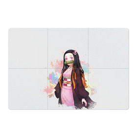 Магнитный плакат 3Х2 с принтом Nezuko Kamado в Екатеринбурге, Полимерный материал с магнитным слоем | 6 деталей размером 9*9 см | Тематика изображения на принте: demon | kamado | nezuko | slayer | камадо | недзуко | незуко | нэдзуко | нэзуко