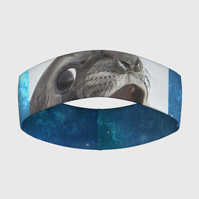 Повязка на голову 3D с принтом Тюлень в Екатеринбурге,  |  | Тематика изображения на принте: животное | забавный | мем | тюлень | я
