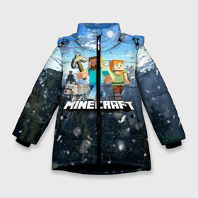Зимняя куртка для девочек 3D с принтом Minecraft Майнкрафт в Екатеринбурге, ткань верха — 100% полиэстер; подклад — 100% полиэстер, утеплитель — 100% полиэстер. | длина ниже бедра, удлиненная спинка, воротник стойка и отстегивающийся капюшон. Есть боковые карманы с листочкой на кнопках, утяжки по низу изделия и внутренний карман на молнии. 

Предусмотрены светоотражающий принт на спинке, радужный светоотражающий элемент на пуллере молнии и на резинке для утяжки. | creeper | game | minecraft | блоки | грифер | игры | квадраты | компьютерная игра | крипер | маинкрафт | майн | майнкравт | майнкрафт