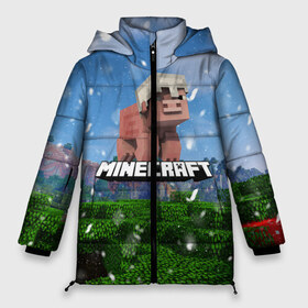 Женская зимняя куртка 3D с принтом Minecraft Майнкрафт в Екатеринбурге, верх — 100% полиэстер; подкладка — 100% полиэстер; утеплитель — 100% полиэстер | длина ниже бедра, силуэт Оверсайз. Есть воротник-стойка, отстегивающийся капюшон и ветрозащитная планка. 

Боковые карманы с листочкой на кнопках и внутренний карман на молнии | creeper | game | minecraft | блоки | грифер | игры | квадраты | компьютерная игра | крипер | маинкрафт | майн | майнкравт | майнкрафт