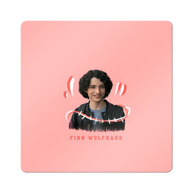 Магнит виниловый Квадрат с принтом finn wolfhard в Екатеринбурге, полимерный материал с магнитным слоем | размер 9*9 см, закругленные углы | finn wolfhard | очень странные дела | финн вулфард