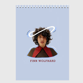 Скетчбук с принтом finn wolfhard в Екатеринбурге, 100% бумага
 | 48 листов, плотность листов — 100 г/м2, плотность картонной обложки — 250 г/м2. Листы скреплены сверху удобной пружинной спиралью | Тематика изображения на принте: finn wolfhard | очень странные дела | финн вулфард