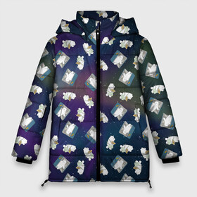 Женская зимняя куртка 3D с принтом ICe bear (pattern) в Екатеринбурге, верх — 100% полиэстер; подкладка — 100% полиэстер; утеплитель — 100% полиэстер | длина ниже бедра, силуэт Оверсайз. Есть воротник-стойка, отстегивающийся капюшон и ветрозащитная планка. 

Боковые карманы с листочкой на кнопках и внутренний карман на молнии | baby bears | bare bears | charle and bears | dsgngerzen | grizz | iсebear | panda | panpan | selfie panpan | vdgerir | вся правда о медведях